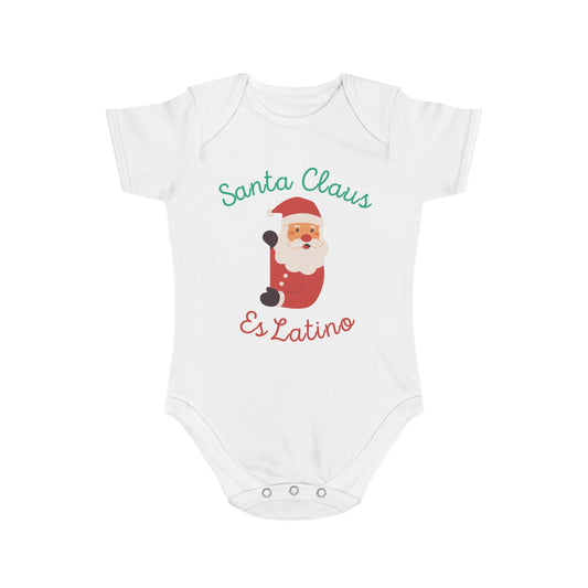 Santa Claus Short Sleeve Baby Bodysuit
