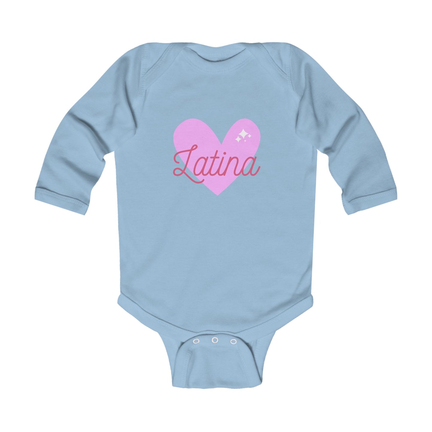 Latina Heart Infant Long Sleeve Bodysuit