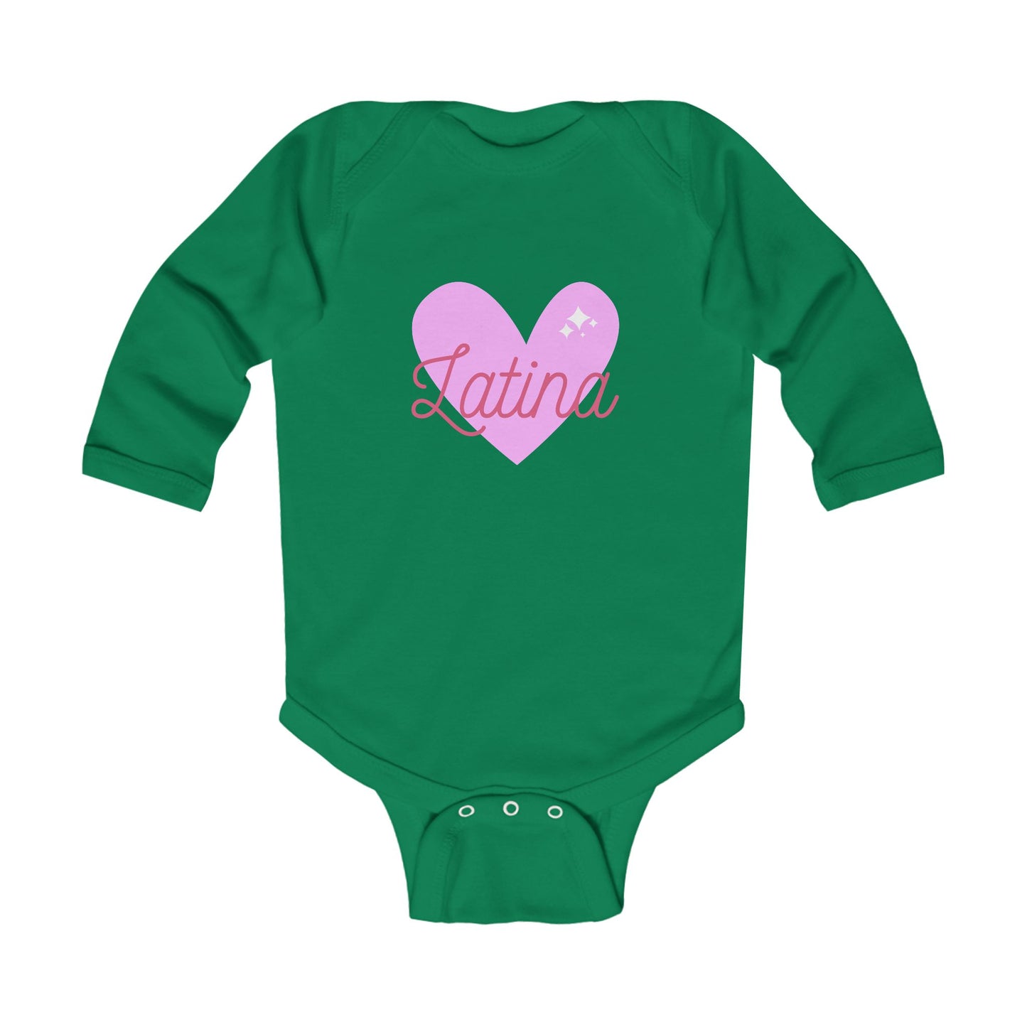 Latina Heart Infant Long Sleeve Bodysuit