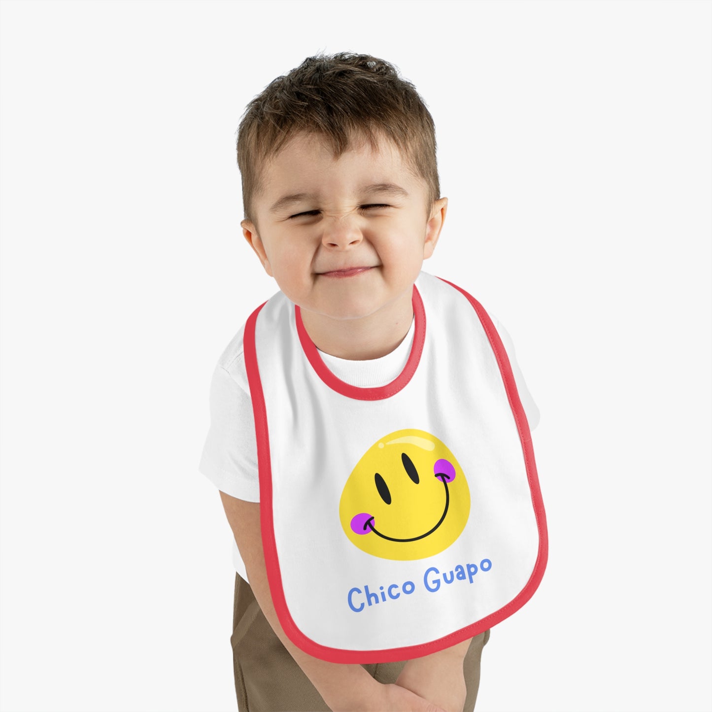 Chico Guapo Baby Contrast Trim Jersey Bib