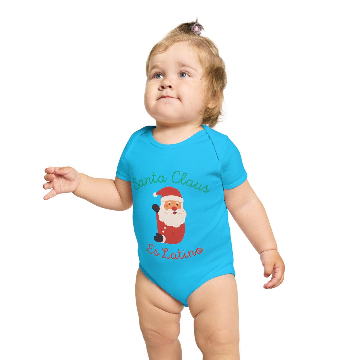 Santa Claus Short Sleeve Baby Bodysuit