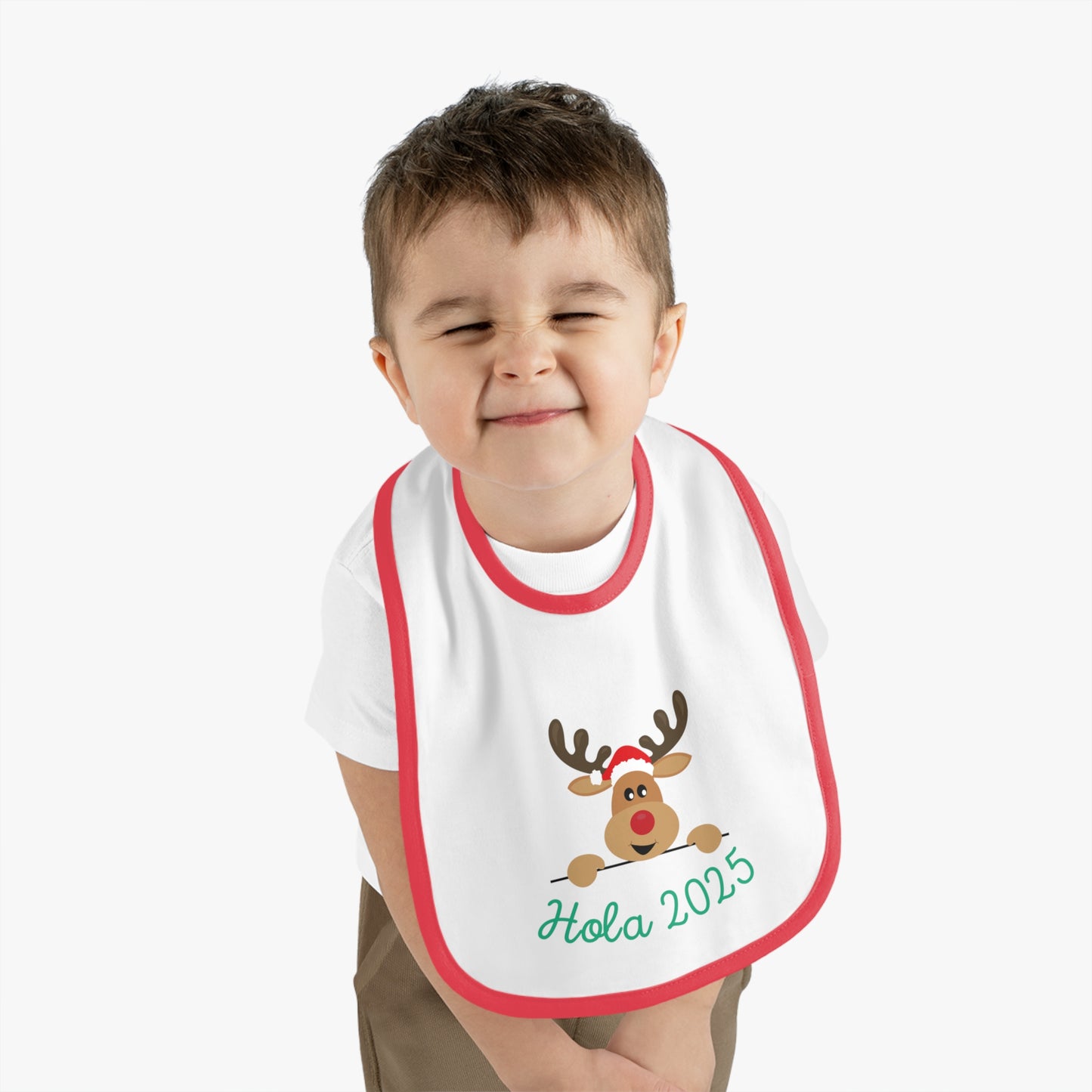 Hola 2025 Baby Contrast Trim Jersey Bib