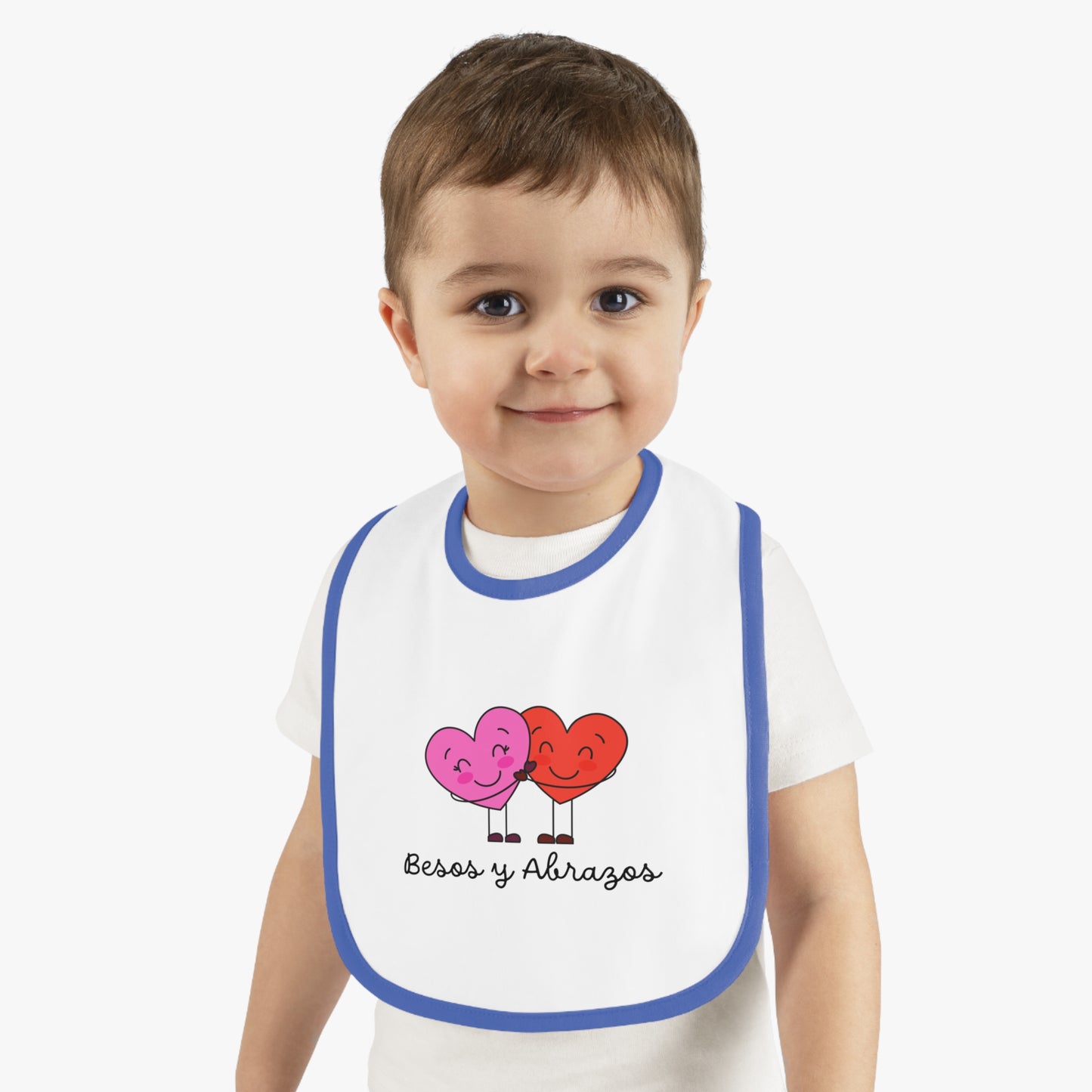Besos Baby Contrast Trim Jersey Bib