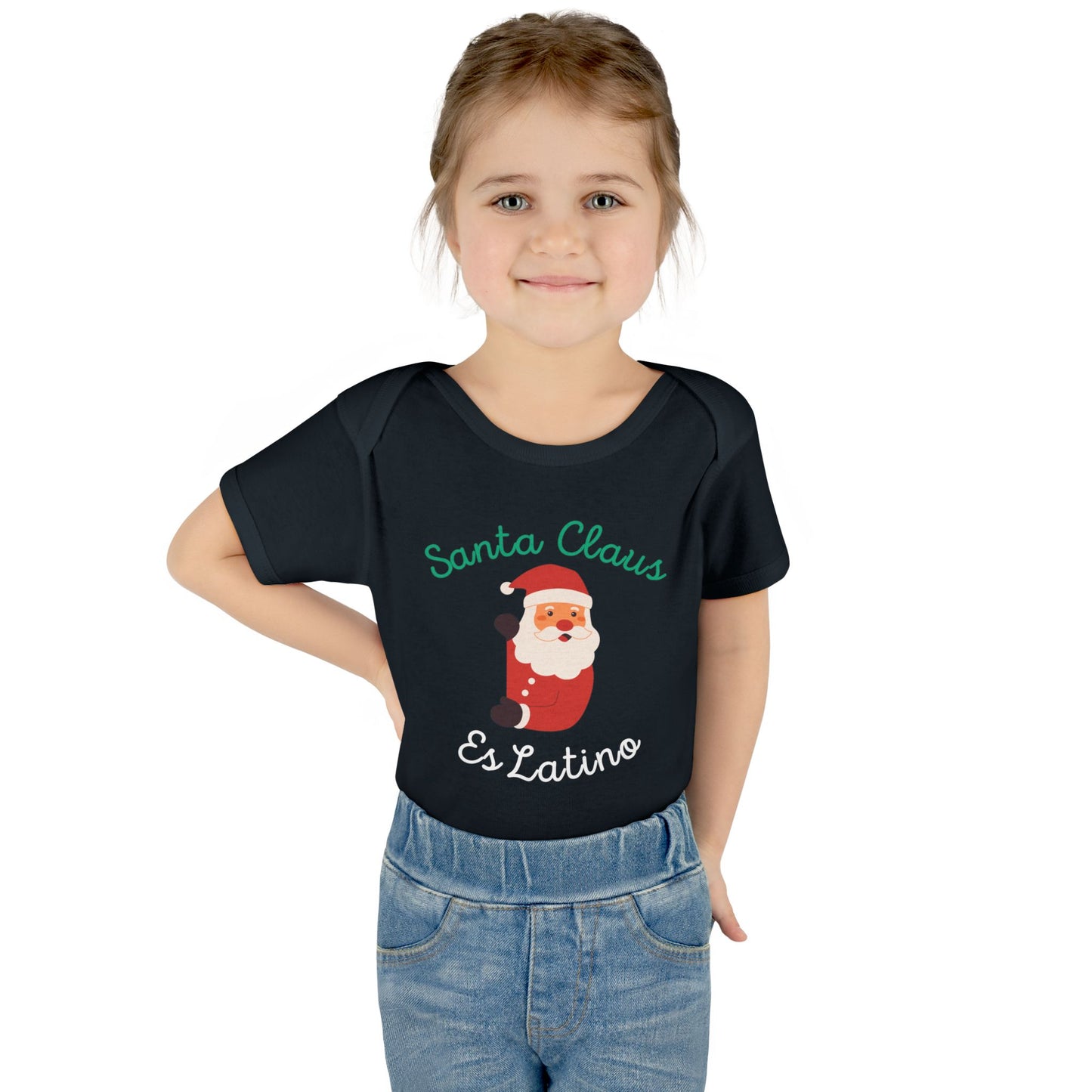 Santa Claus Red Infant Baby Rib Bodysuit