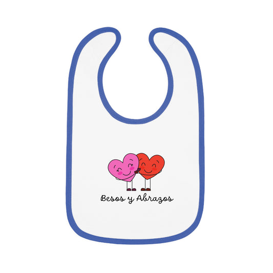 Besos Baby Contrast Trim Jersey Bib