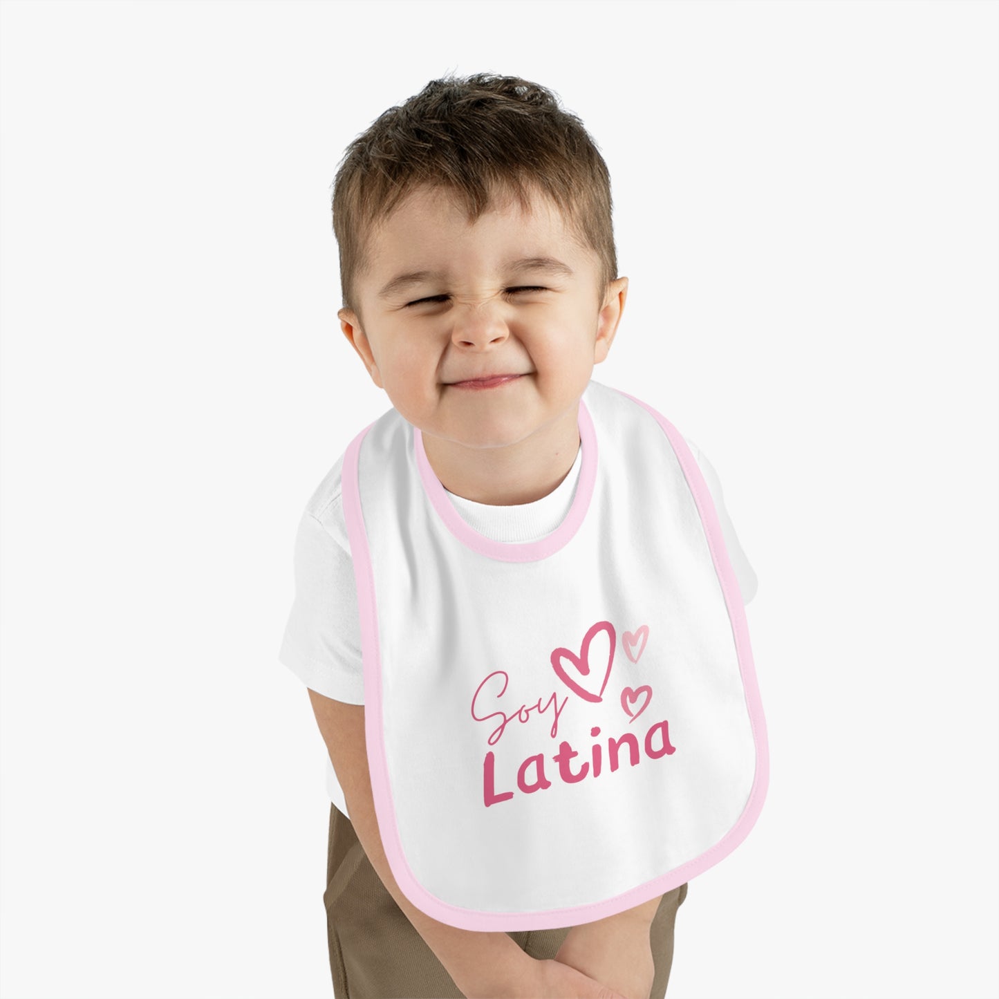 Soy Latina Baby Contrast Trim Jersey Bib