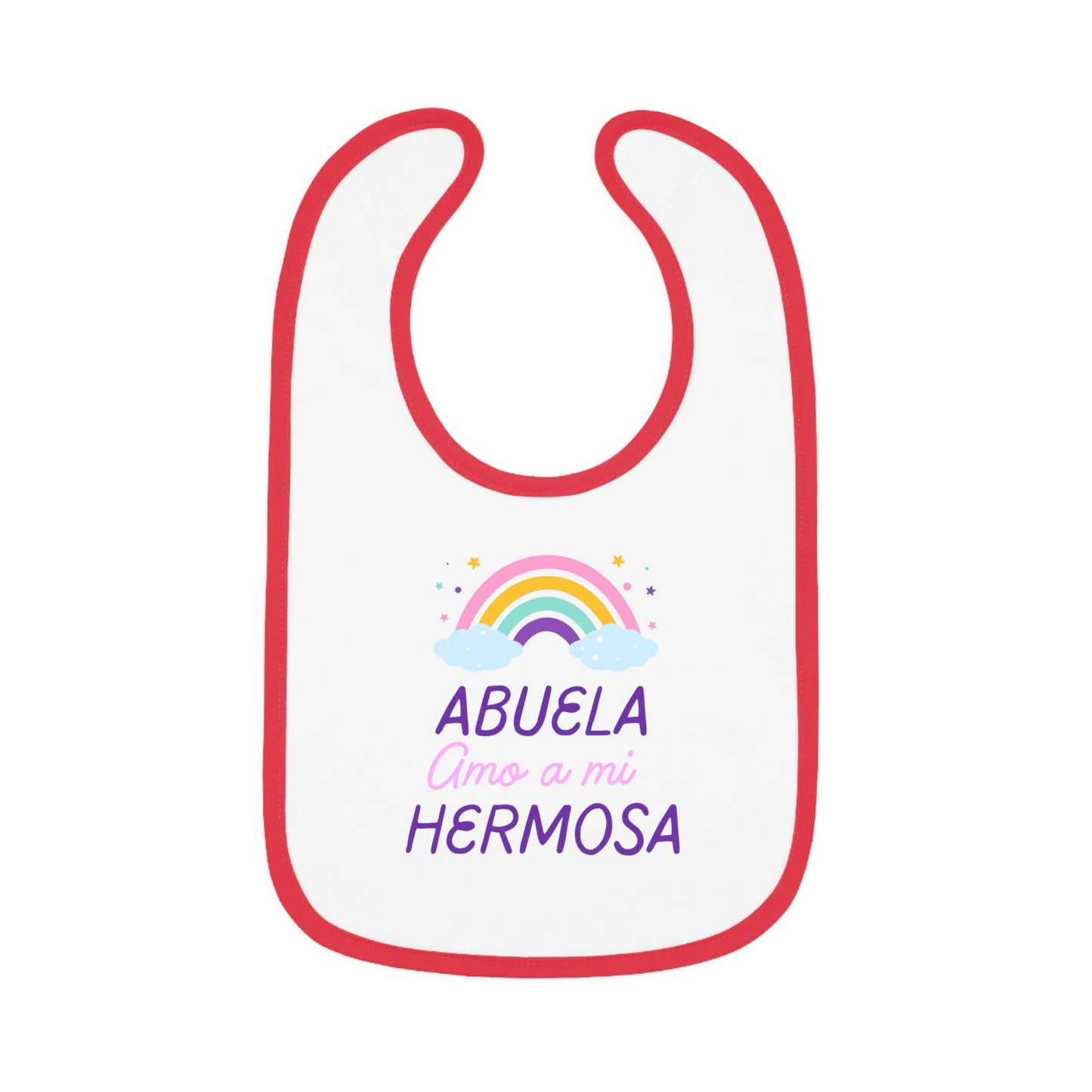 Abuela Baby Contrast Trim Jersey Bib