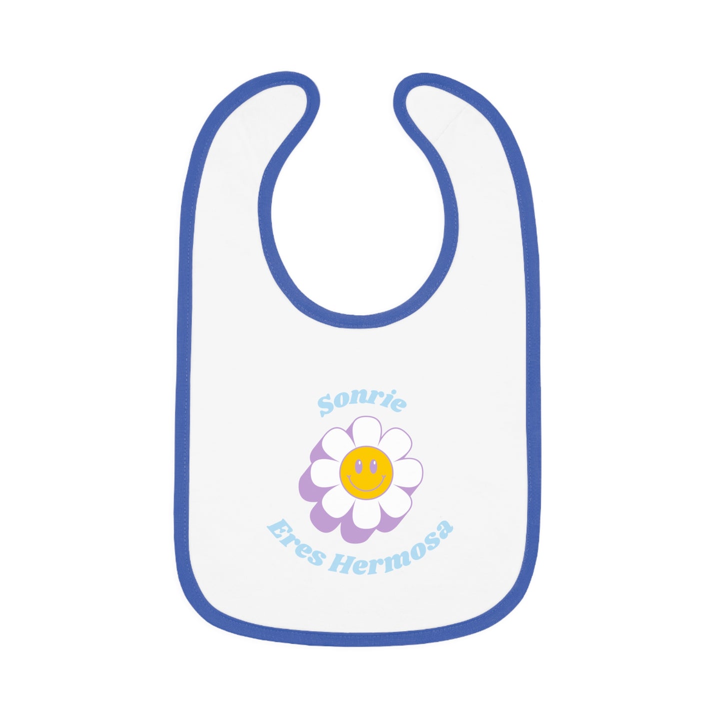 Sonrie Baby Contrast Trim Jersey Bib