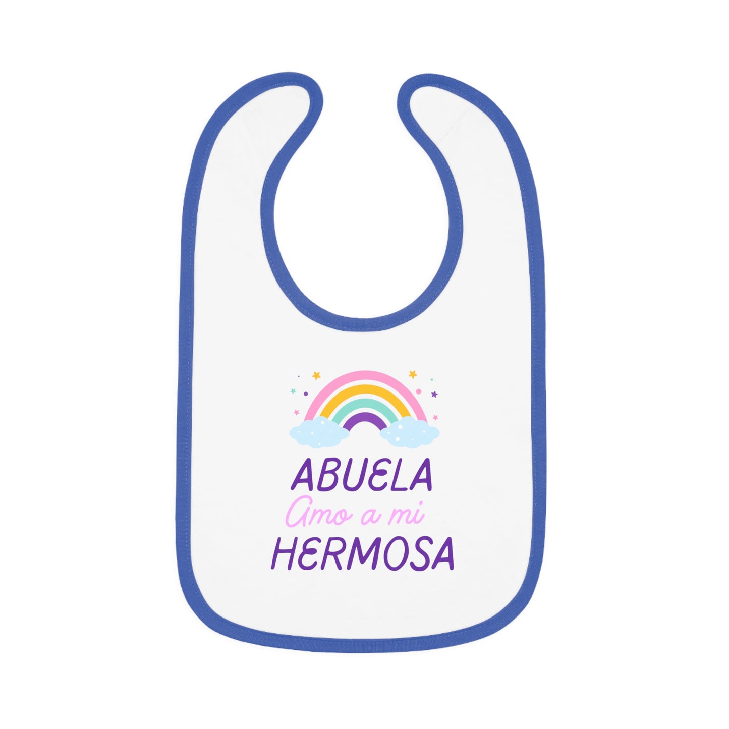 Abuela Baby Contrast Trim Jersey Bib