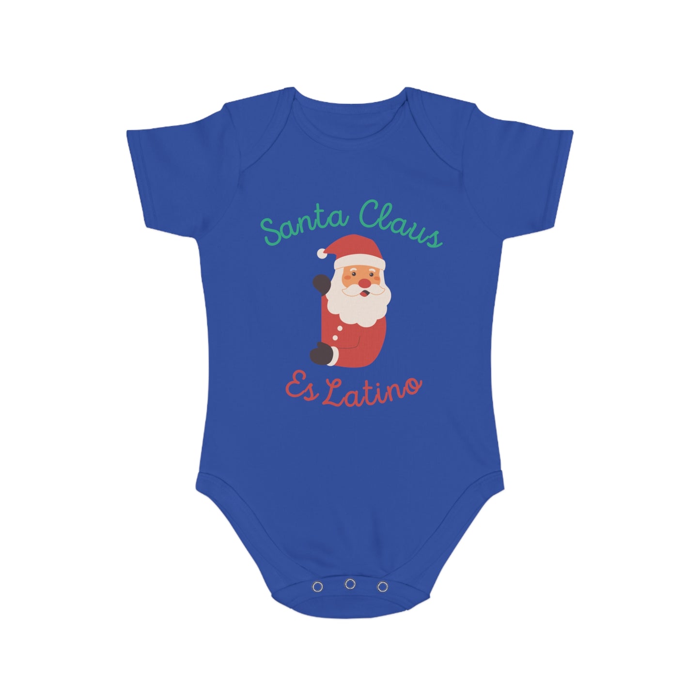 Santa Claus Short Sleeve Baby Bodysuit