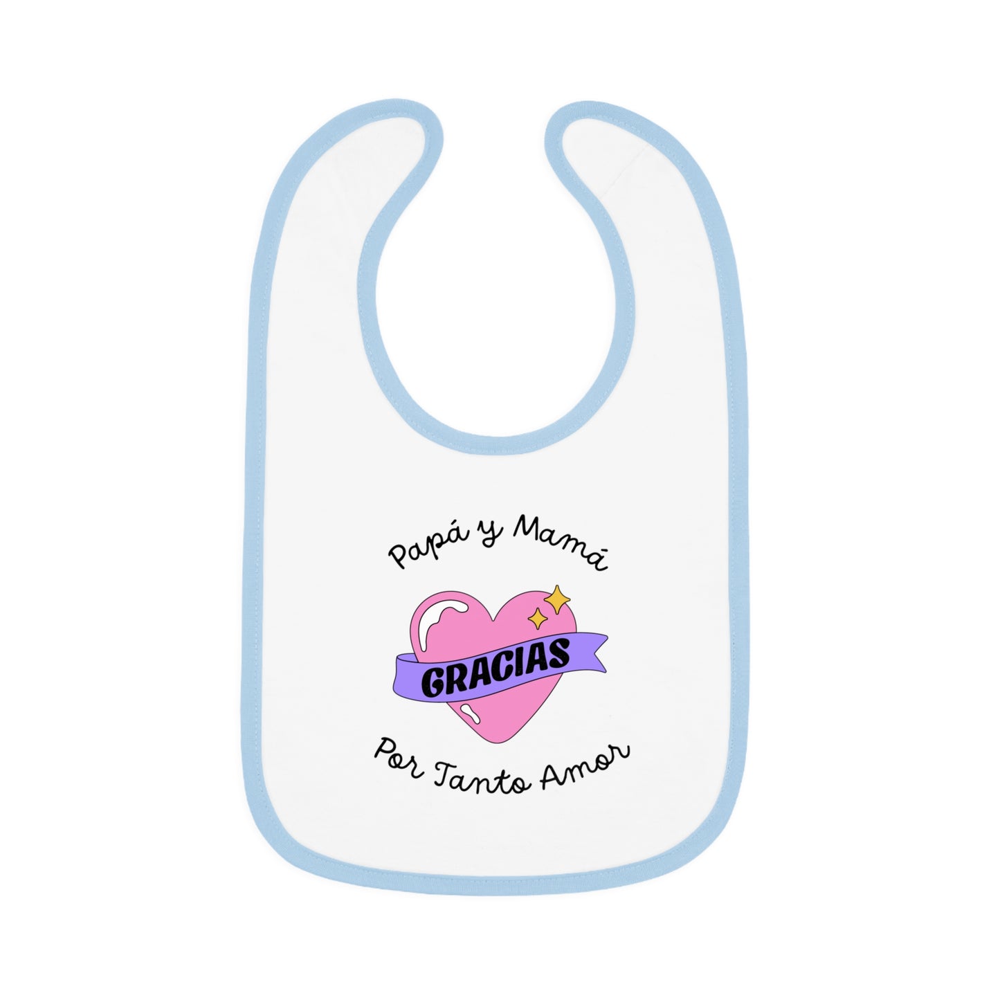Gracias Baby Contrast Trim Jersey Bib