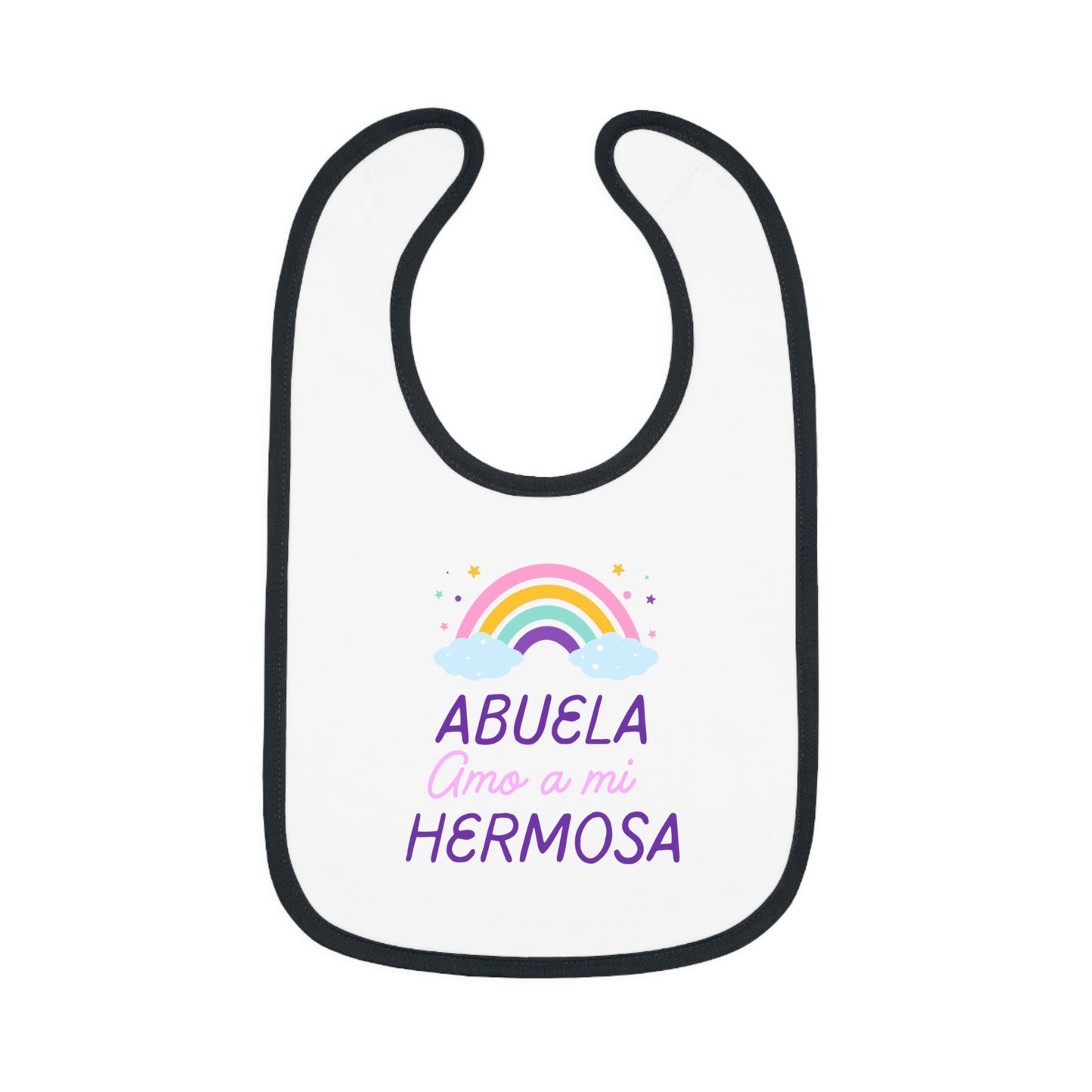 Abuela Baby Contrast Trim Jersey Bib