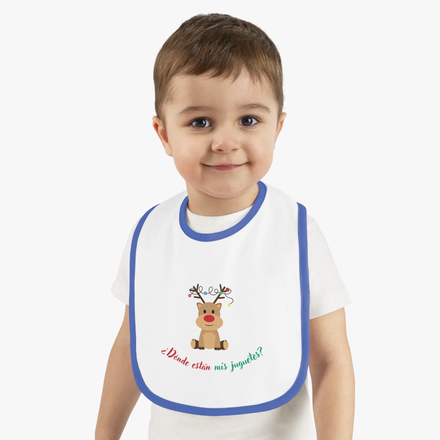 Mis Juguetes Baby Contrast Trim Jersey Bib