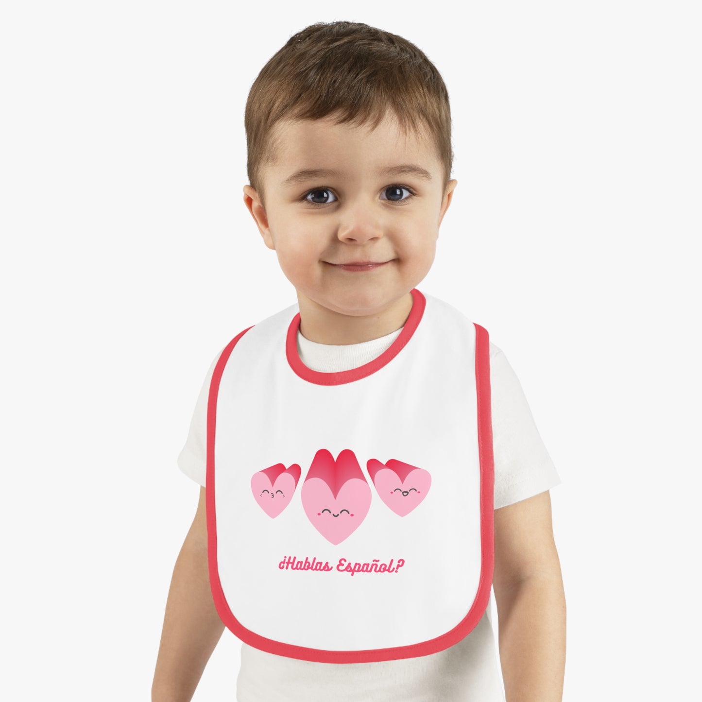 Hablas Baby Contrast Trim Jersey Bib