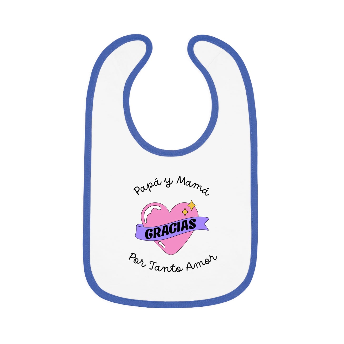 Gracias Baby Contrast Trim Jersey Bib