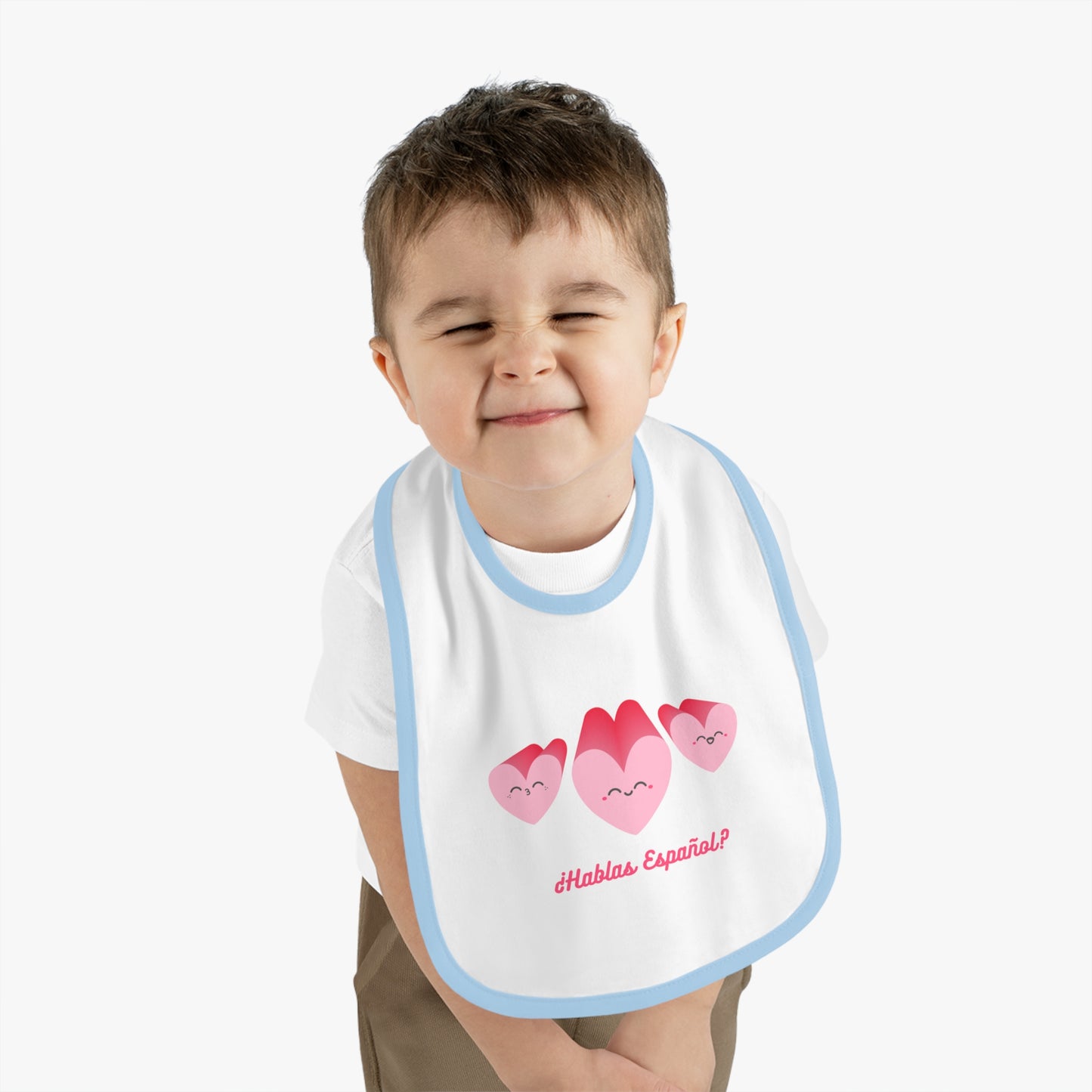 Hablas  Baby Contrast Trim Jersey Bib