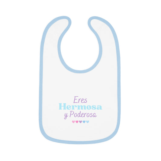 Eres Hermosa Baby Contrast Trim Jersey Bib