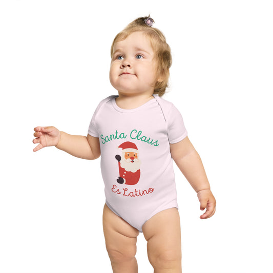 Santa Claus Short Sleeve Baby Bodysuit