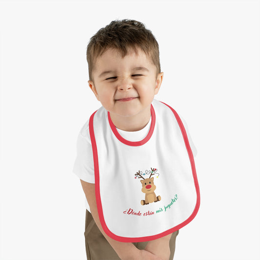 Mis Juguetes Baby Contrast Trim Jersey Bib