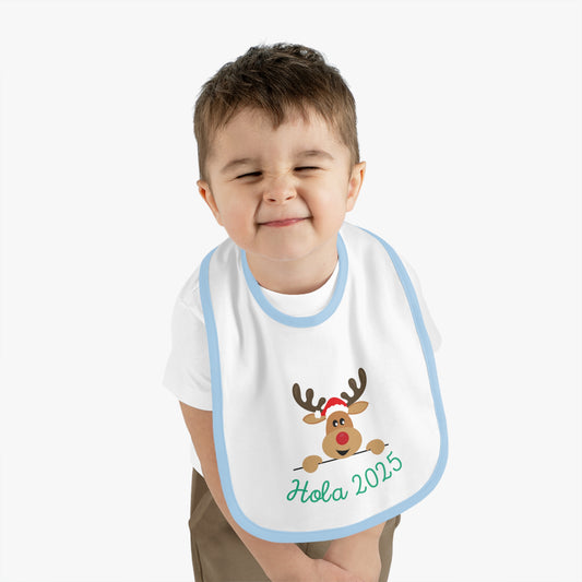 Hola 2025 Baby Contrast Trim Jersey Bib