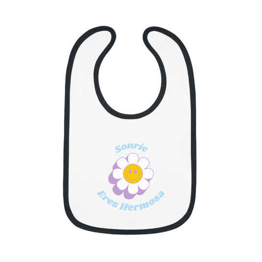 Sonrie Baby Contrast Trim Jersey Bib