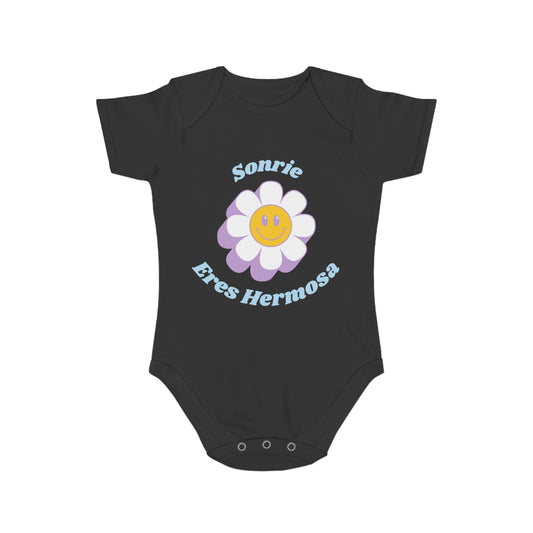 Hablas Español  Short Sleeve Baby Bodysuit