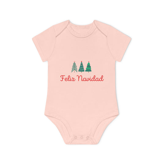 Feliz Navidad   Baby Organic Short Sleeve Bodysuit