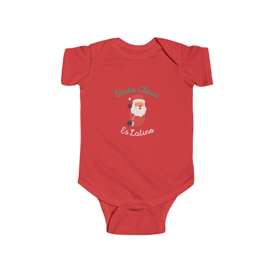 Santa Claus Red Infant Fine Jersey Bodysuit