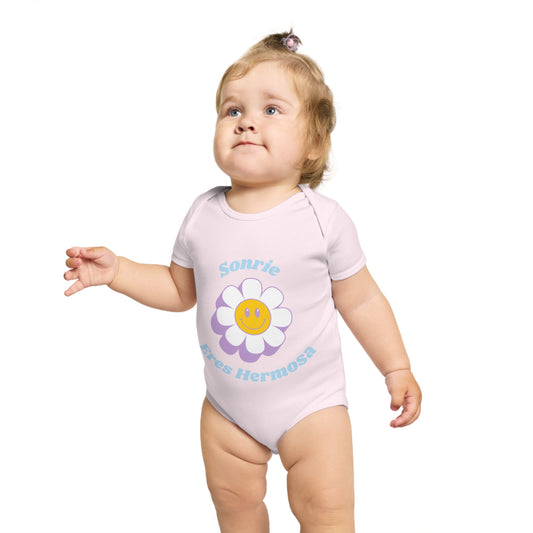 Sonrie Short Sleeve Baby Bodysuit