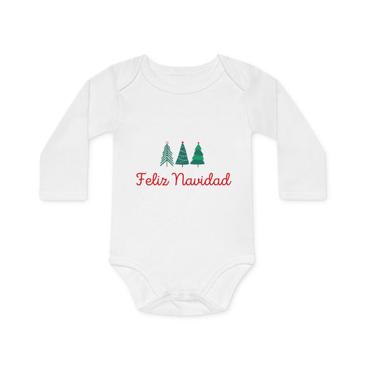 Feliz Navidad  Baby Long-Sleeve Organic Bodysuit