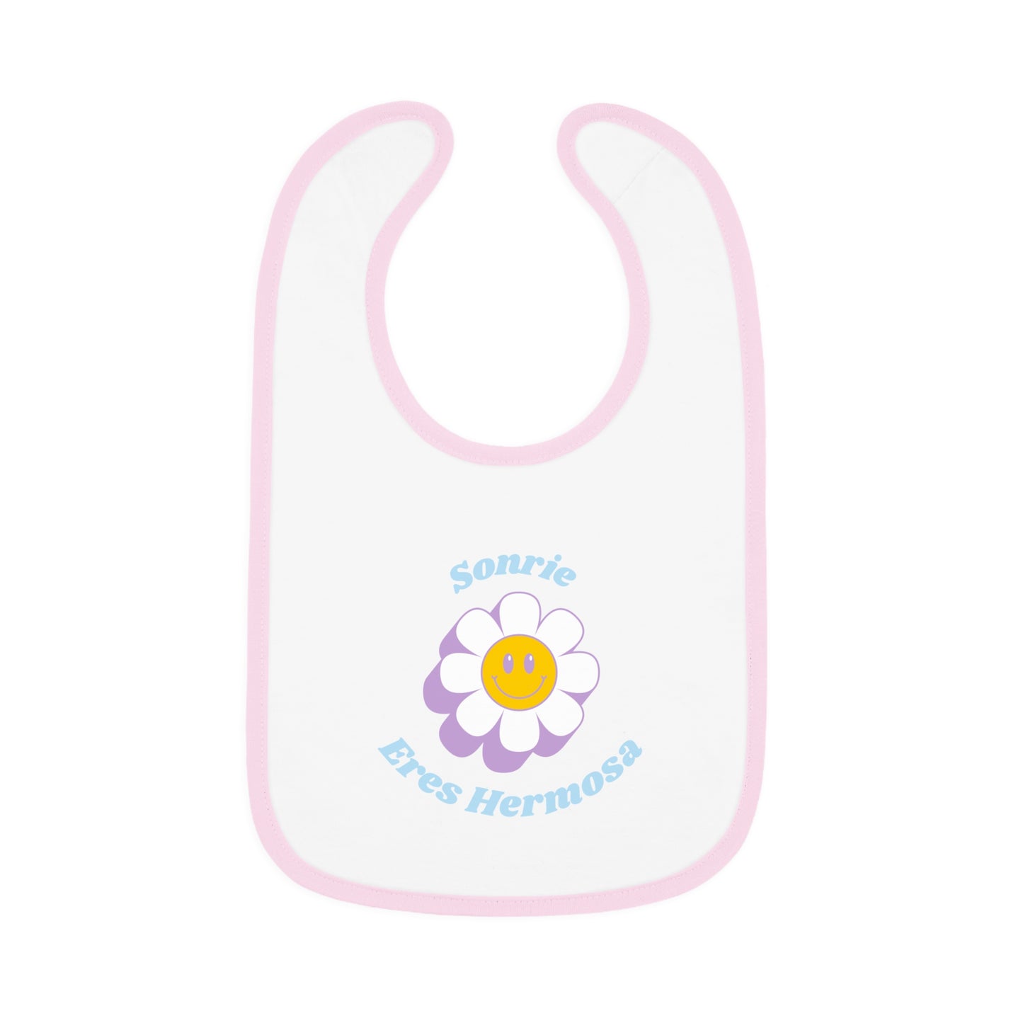 Sonrie Baby Contrast Trim Jersey Bib