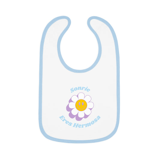Sonrie Baby Contrast Trim Jersey Bib