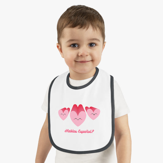 Hablas  Baby Contrast Trim Jersey Bib