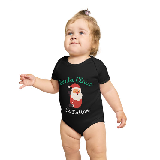 Santa Claus Red  Short Sleeve Baby Bodysuit