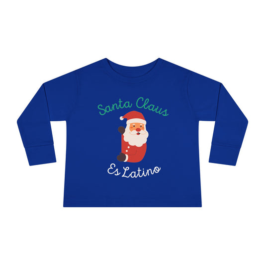 Santa Claus Red  Toddler Long Sleeve Tee
